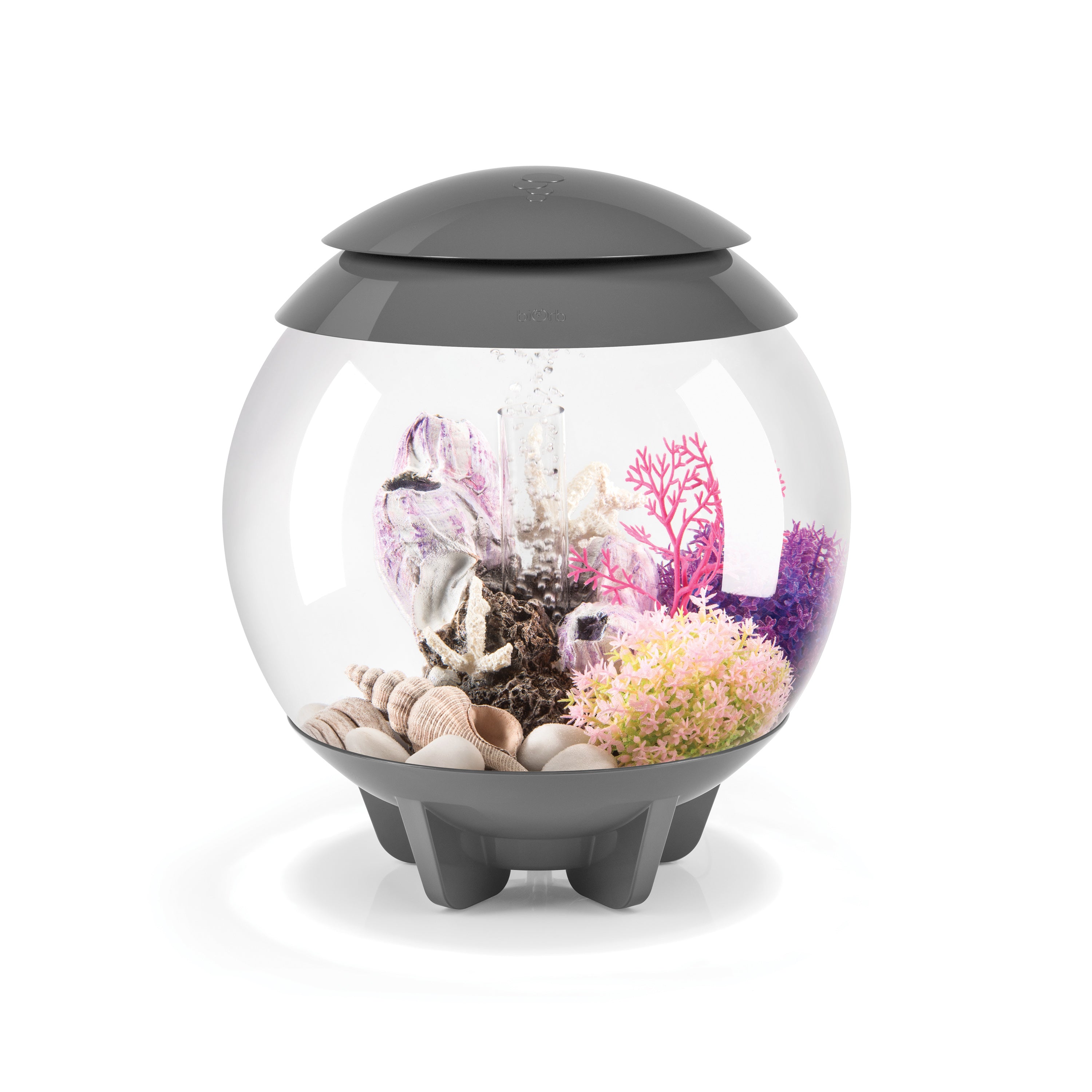 biOrb Aquarium HALO 15 with MCR Lighting - 4 Gallon， Grey