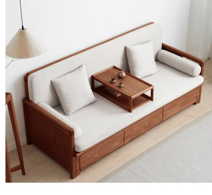 North American Solid Wood MultiFunctional Storage Sleeper Sofa   Transitional   Sleeper Sofas   by GVAwood  Houzz