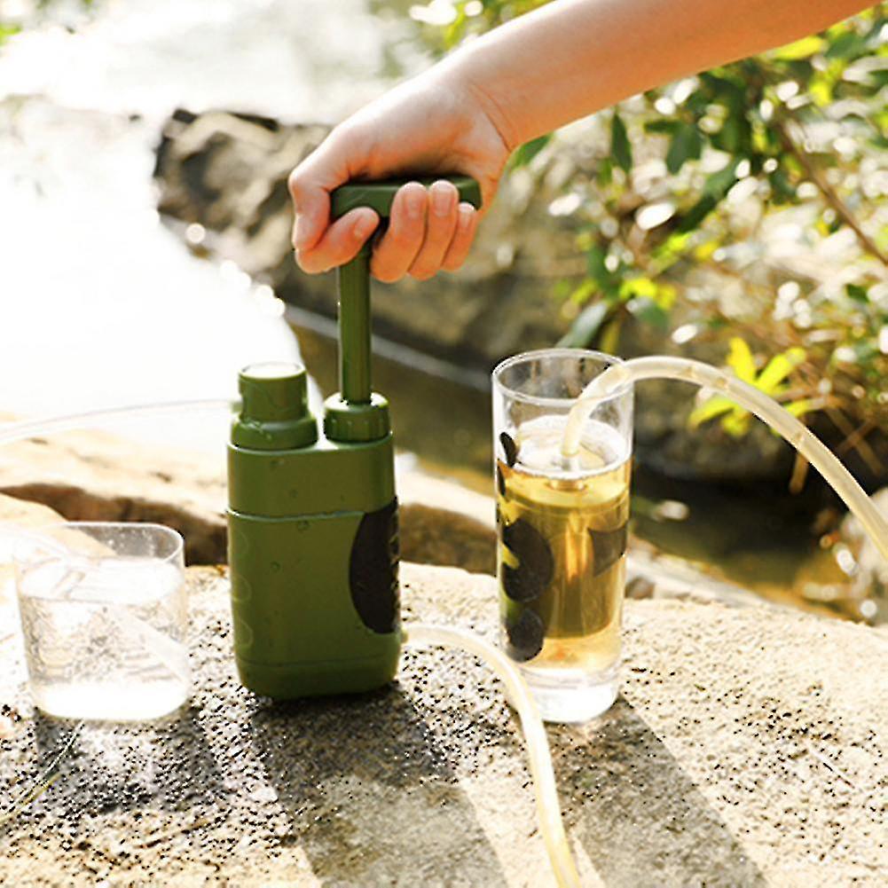 Outdoor Water Purifier Pump Survival Water Filter Camping Travel Portable Emergency Hand Pump Filter Water