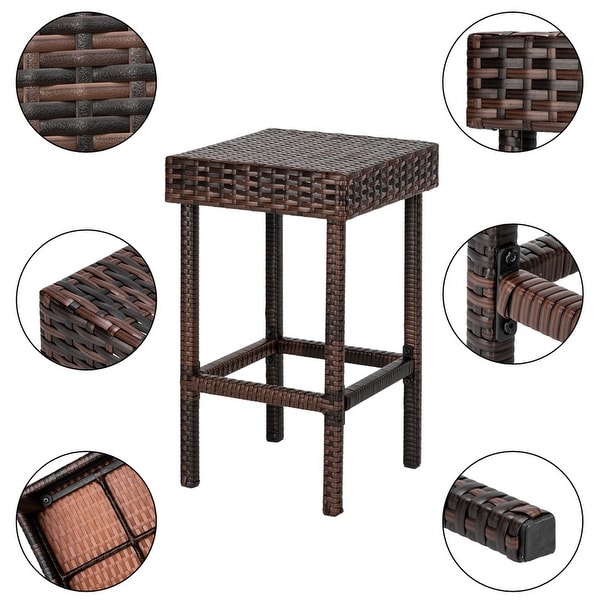 Outdoor 5Piece Resin Wicker Bar Dining Set