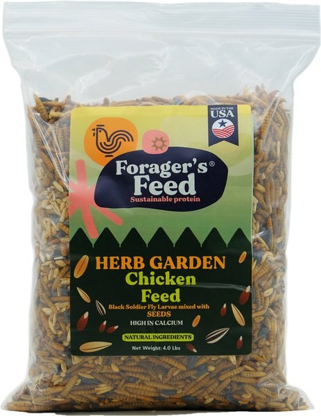 Forager's Feed Herb Garden BSFL and Seeds Poultry Feed