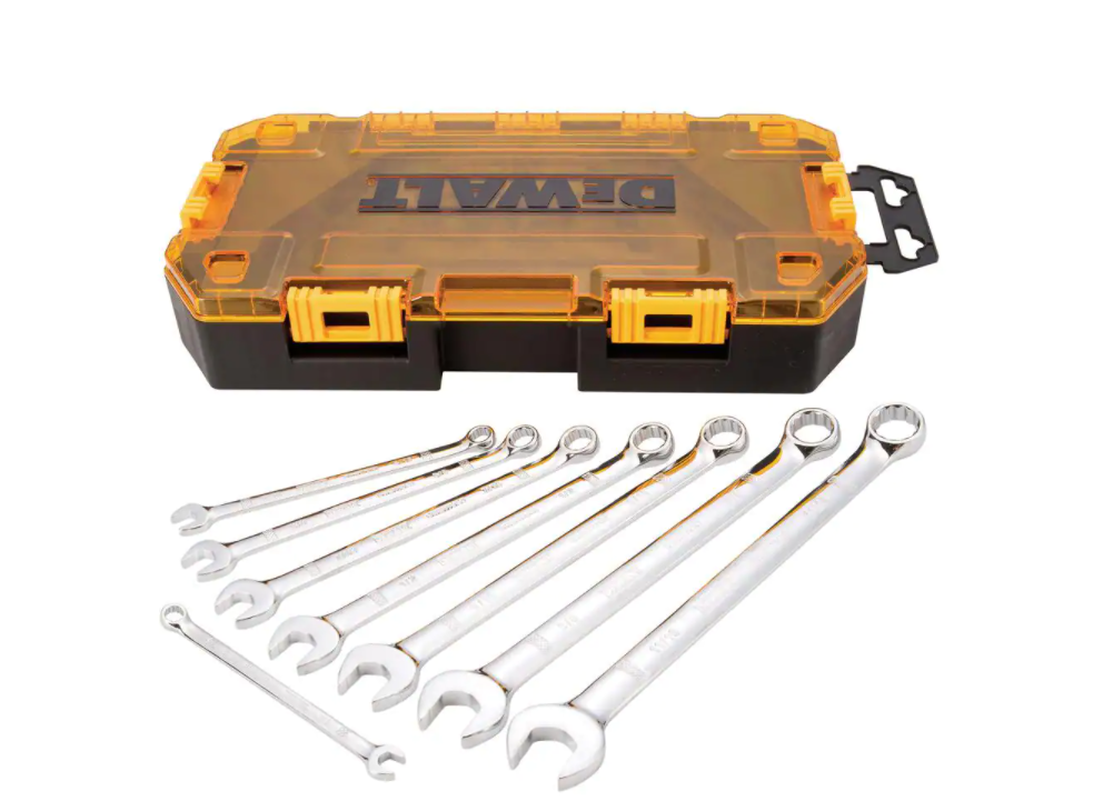 DEWALT DWMT75049 Chrome Vanadium Mechanics Tool Set (192-Piece) with DWMT73809 SAE Combination Wrench Set (8-Piece)