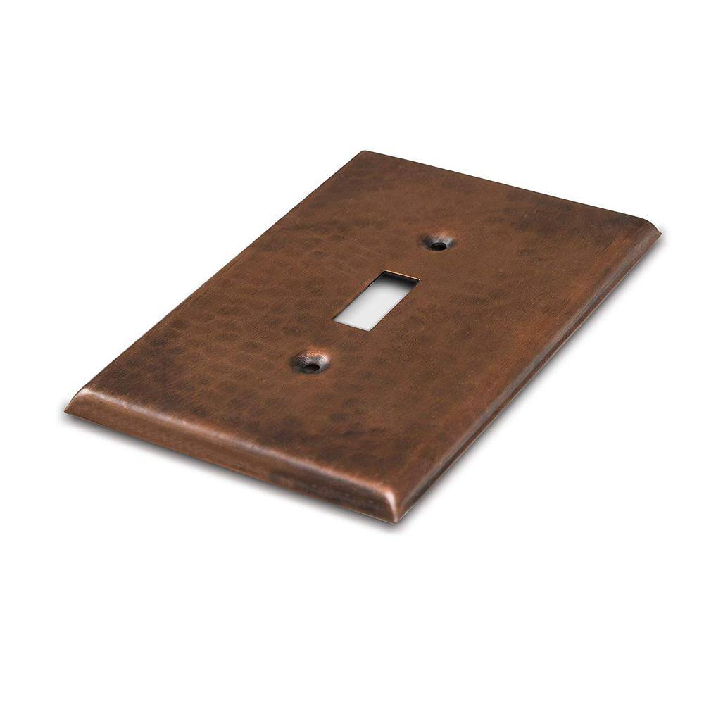 Monarch Abode Pure Copper Hand Hammered Single Toggle Wall Plate 17007