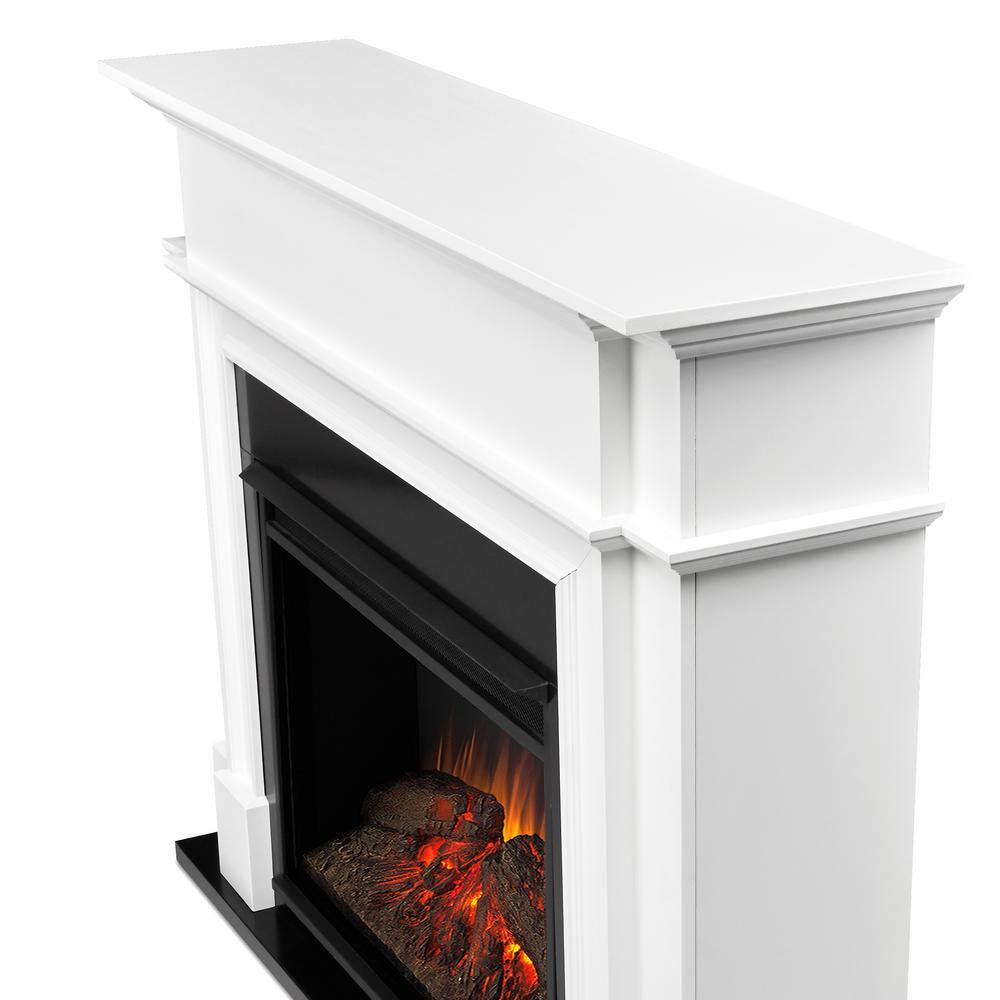 Real Flame Harlan Grand 55 in. Electric Fireplace in White 8060E-W