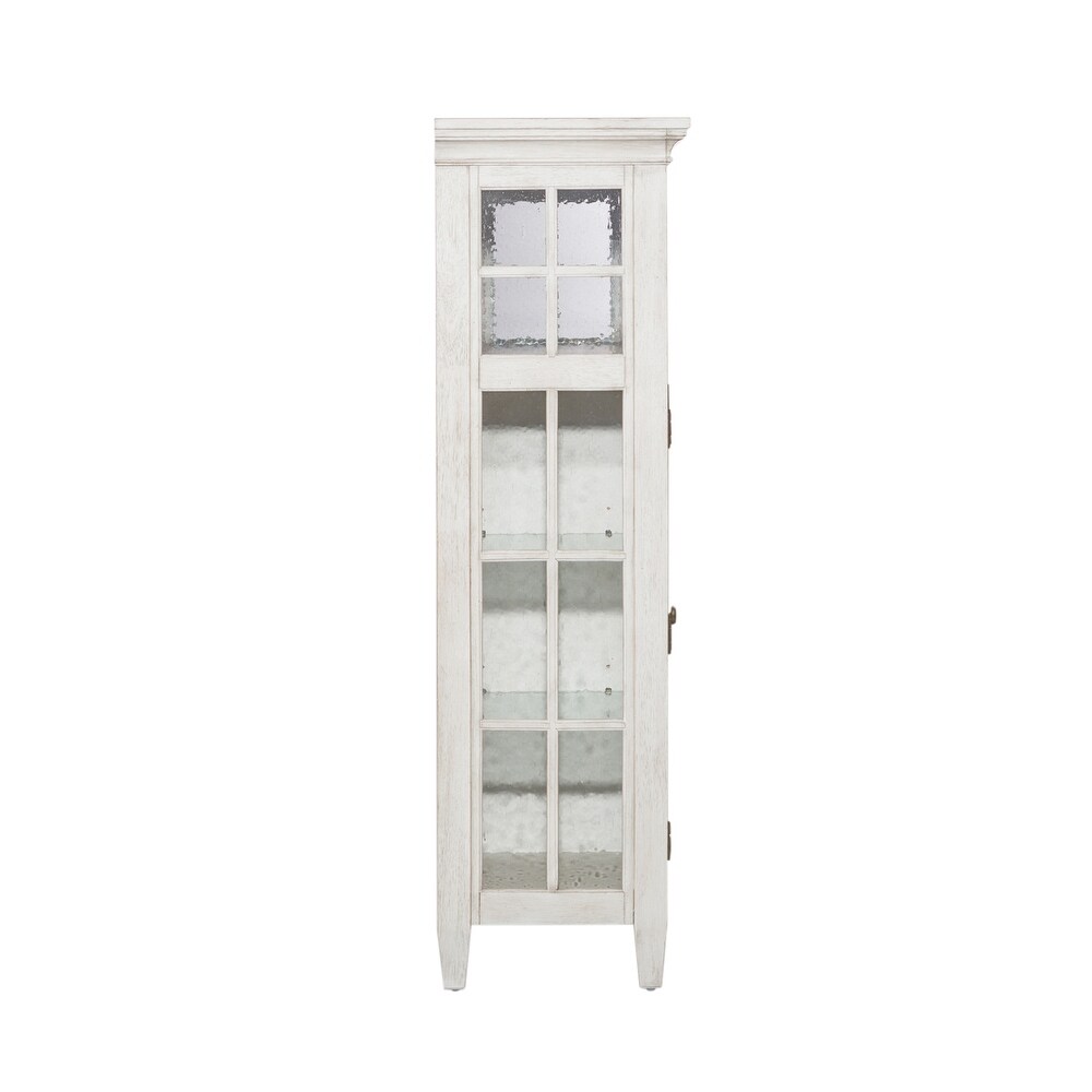 Heartland Antique White Tobacco Display Cabinet