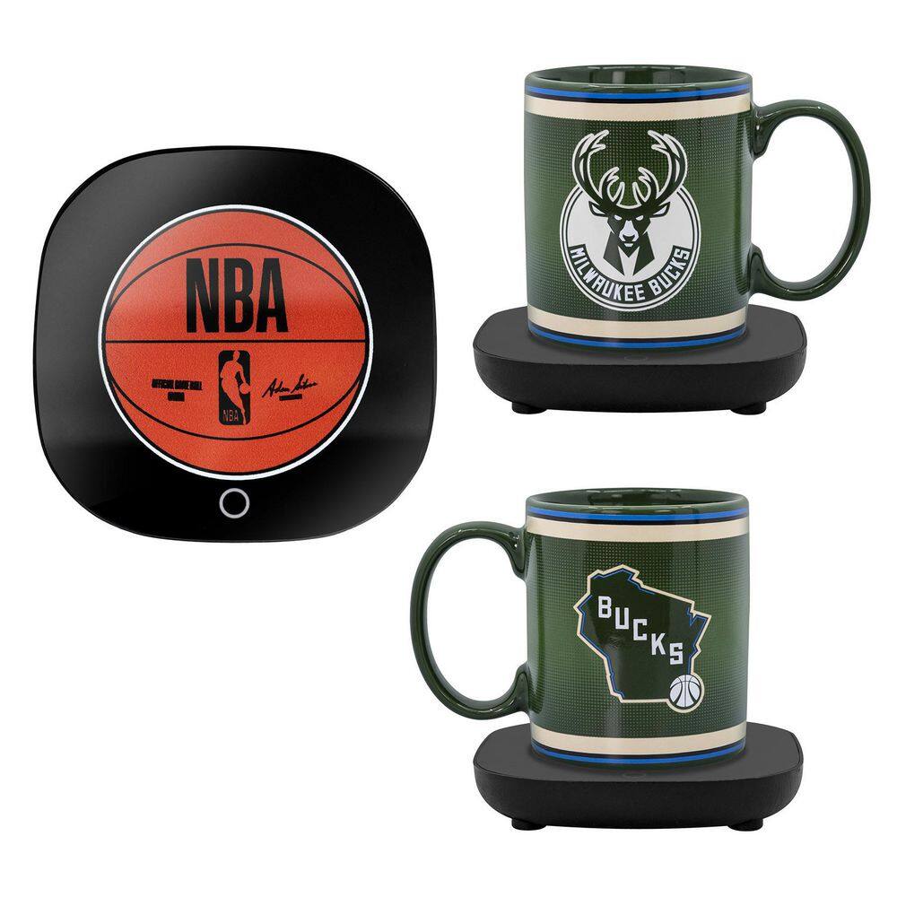 Uncanny Brands NBA MW Bucks Single-Cup Green Coffee Mug with Warmer for Your Drip Coffee Maker MW1-NBA-BUK-LG1