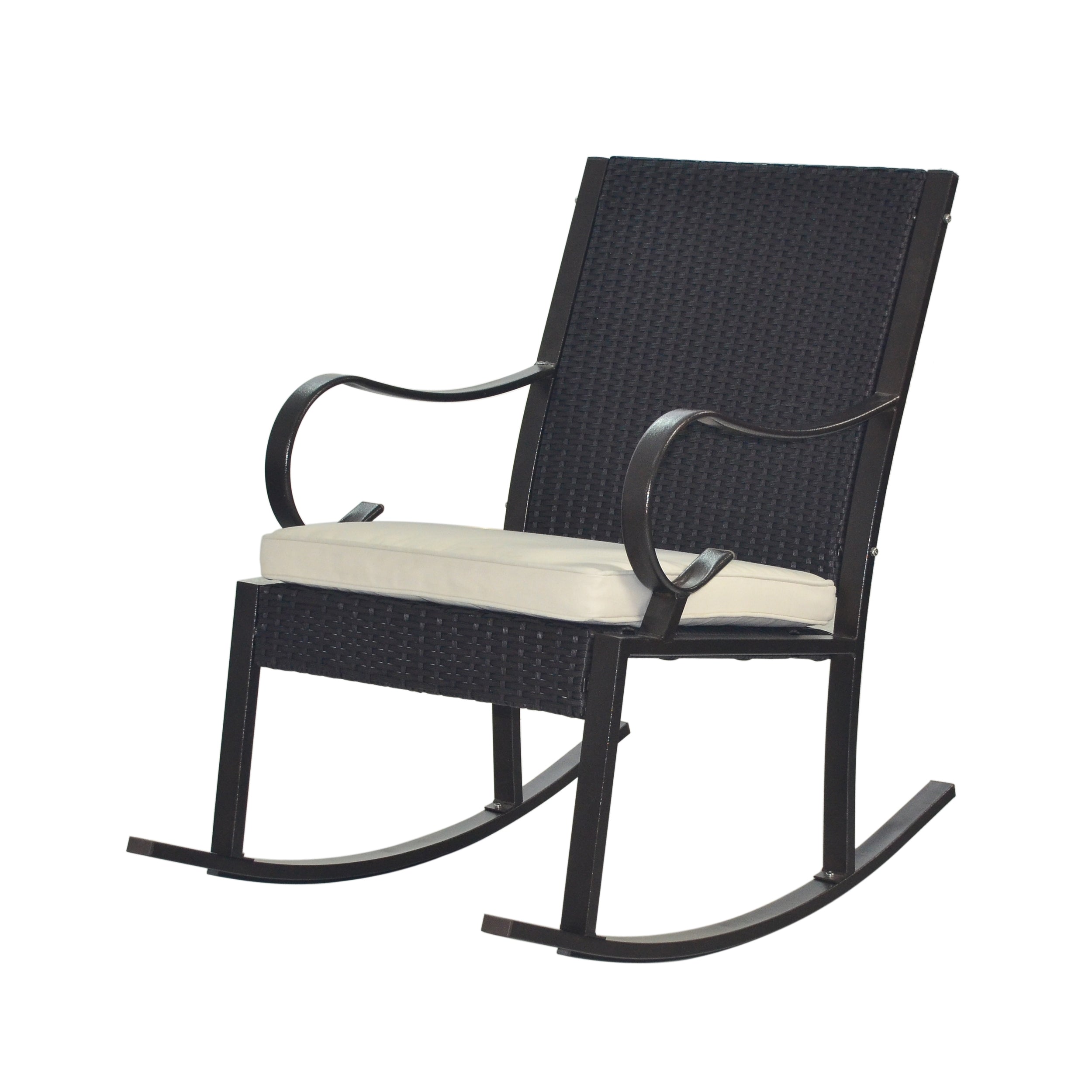 Muriel Outdoor Wicker Rocking Chair with Cushion