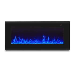 Real Flame Corretto 40 in. Wall-Mount Electric Fireplace in Black 1340E-BK