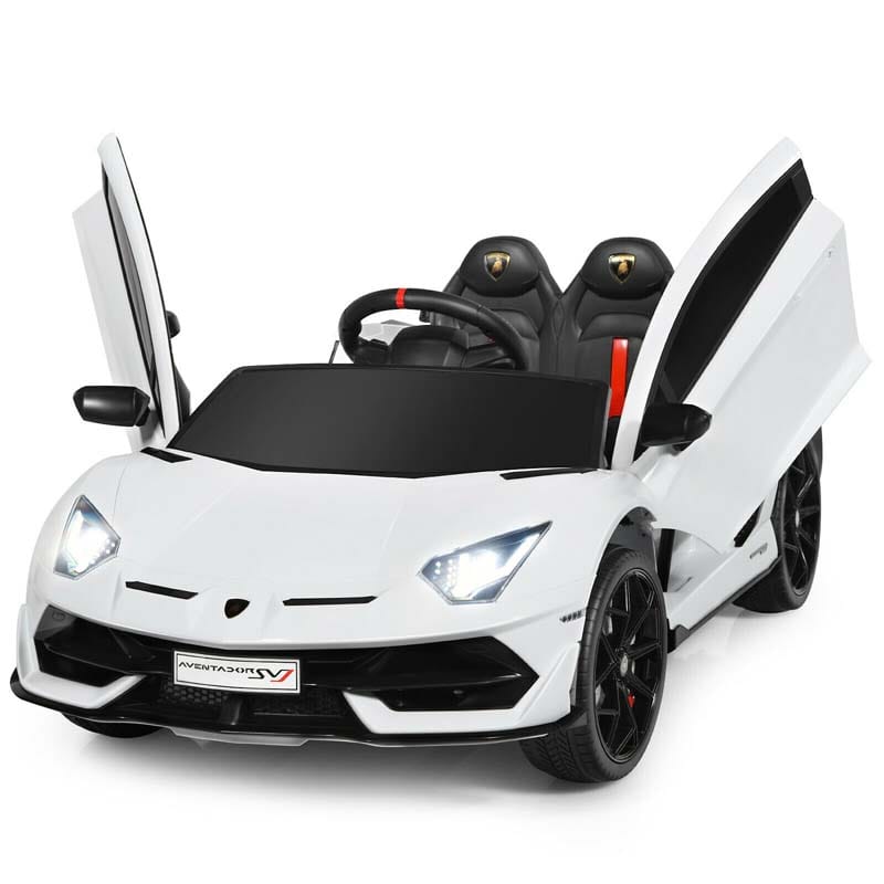 Licensed Lamborghini SVJ Kids Ride-On Car, 12V Battery Powered Sports Car Toy with Trunk & Remote