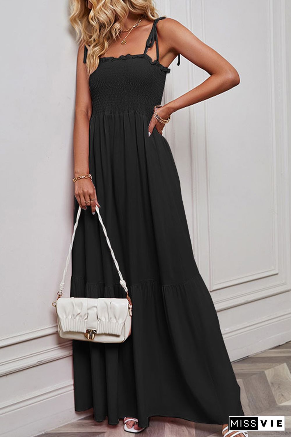 Plain Spaghetti Straps Maxi Dress