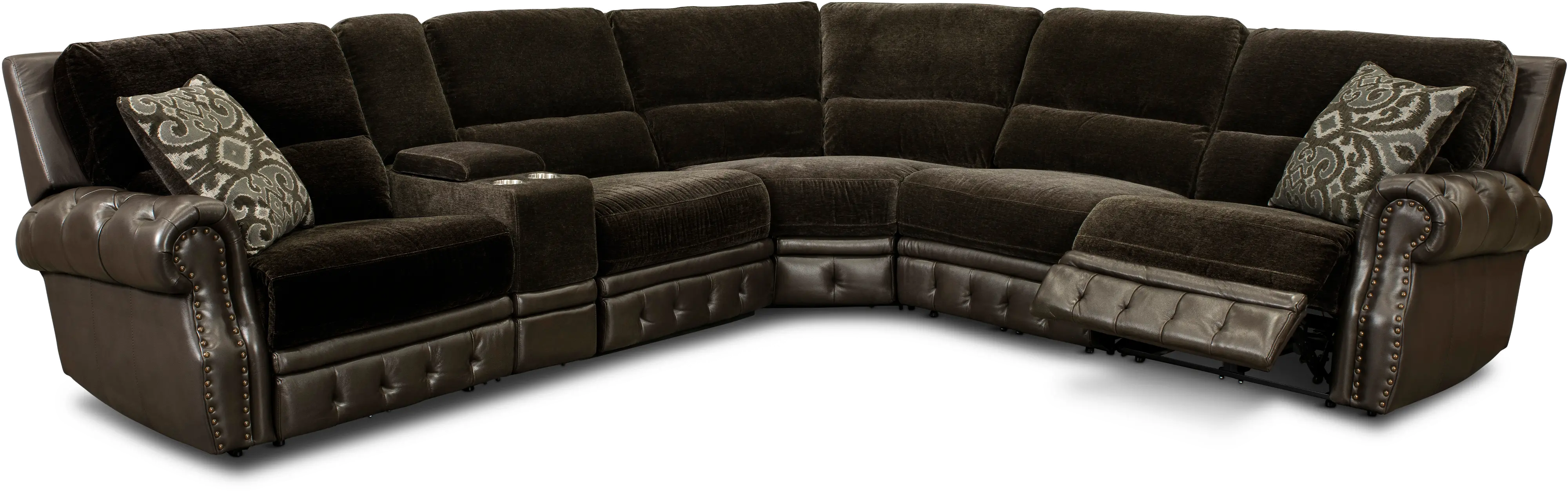 Spirit Brown 6 Piece Power Reclining Sectional