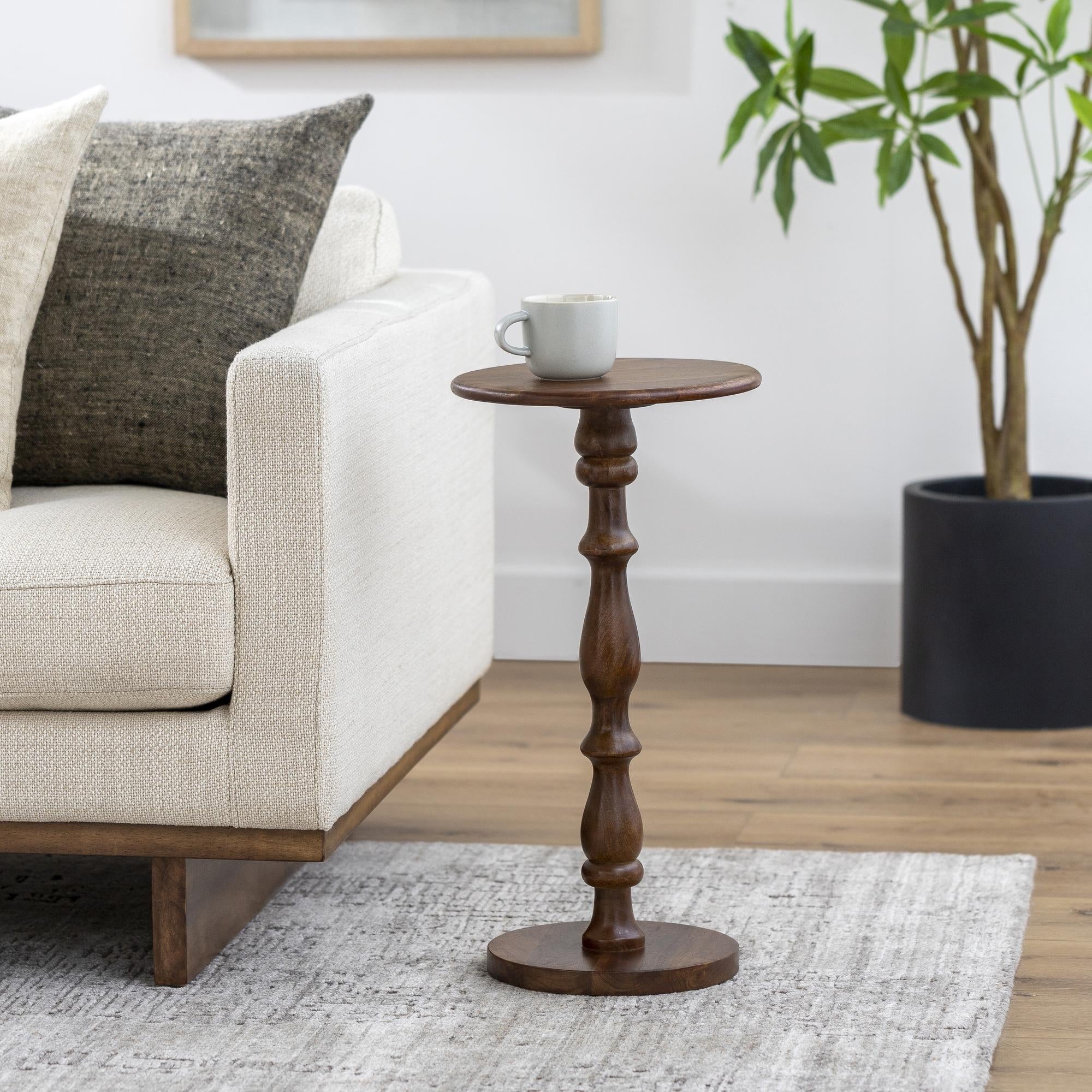 Wellend Hand Crafted Wood End Table - 24