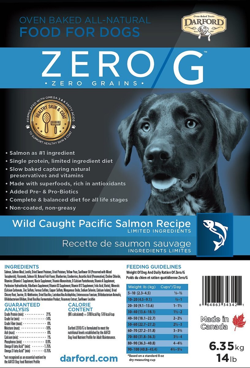 Darford Zero/G Wild Caught Pacific Salmon Recipe Limited Ingredients Dry Dog Food