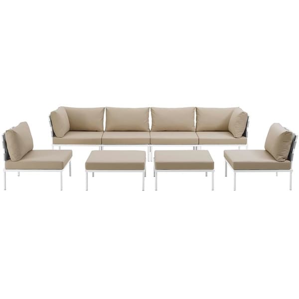 Harmony 8piece Outdoor Patio Aluminum Sectional Sofa Set