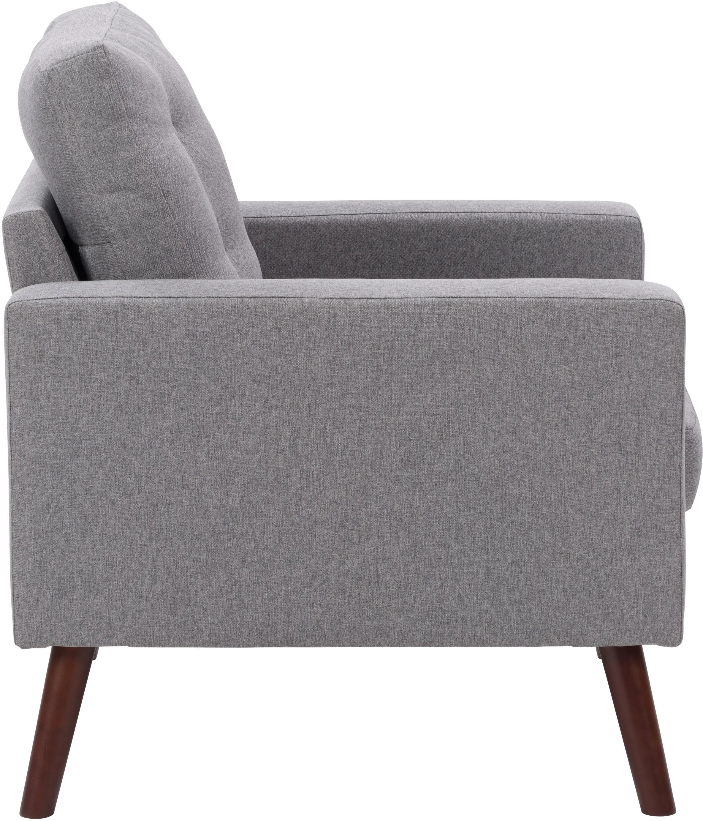 Elwood Gray Tufted Accent Chair