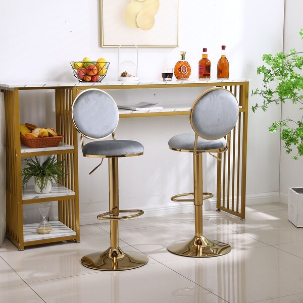 2pcs Bar Stools Round Seat High Quality Dining Chairs