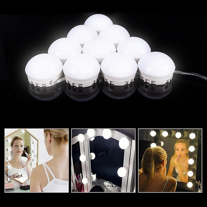 10 Led Dimmable Mirror Light Usb Power Supply 7000k Light Bulb String For Makeup Dressing Table