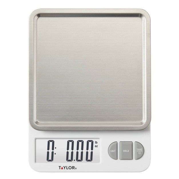 Taylor Digital Kitchen 11lb Food Scale With Removable Tray Stainless Steel Platform