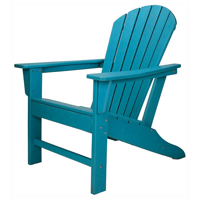 Leisure Classics UV Protected Indoor Outdoor Adirondack Patio Chair， Turquoise