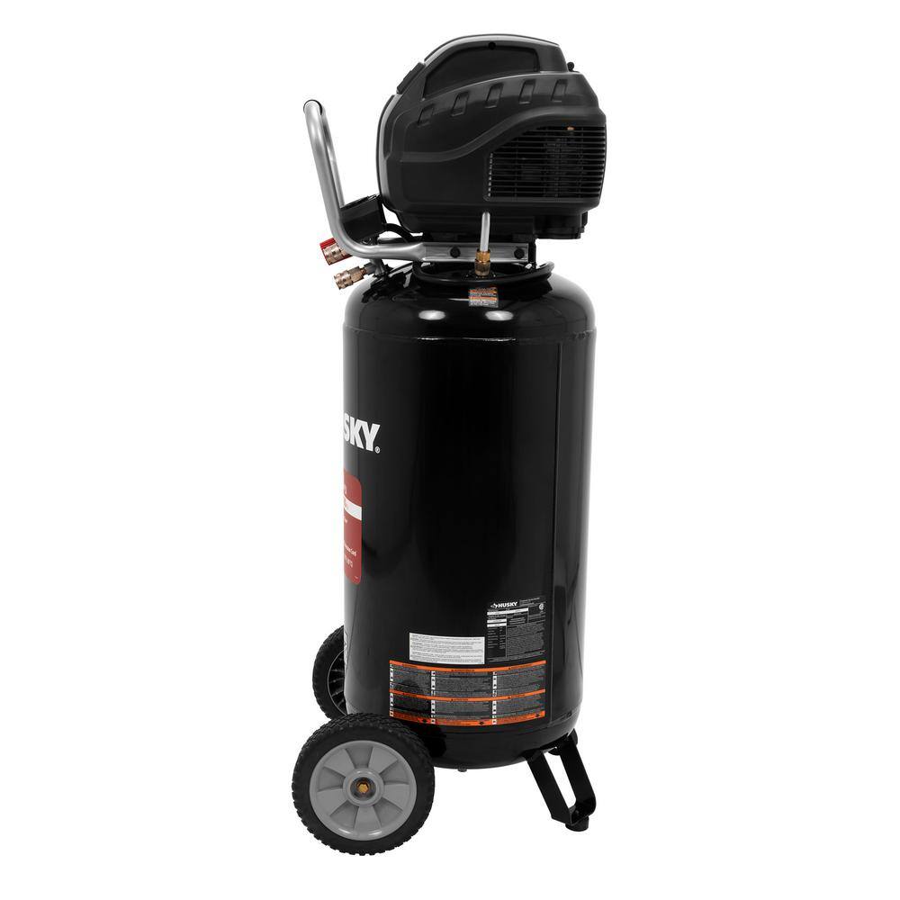 Husky 27 Gal. 200 psi Oil Free Portable Vertical Electric Air Compressor C271H.COM