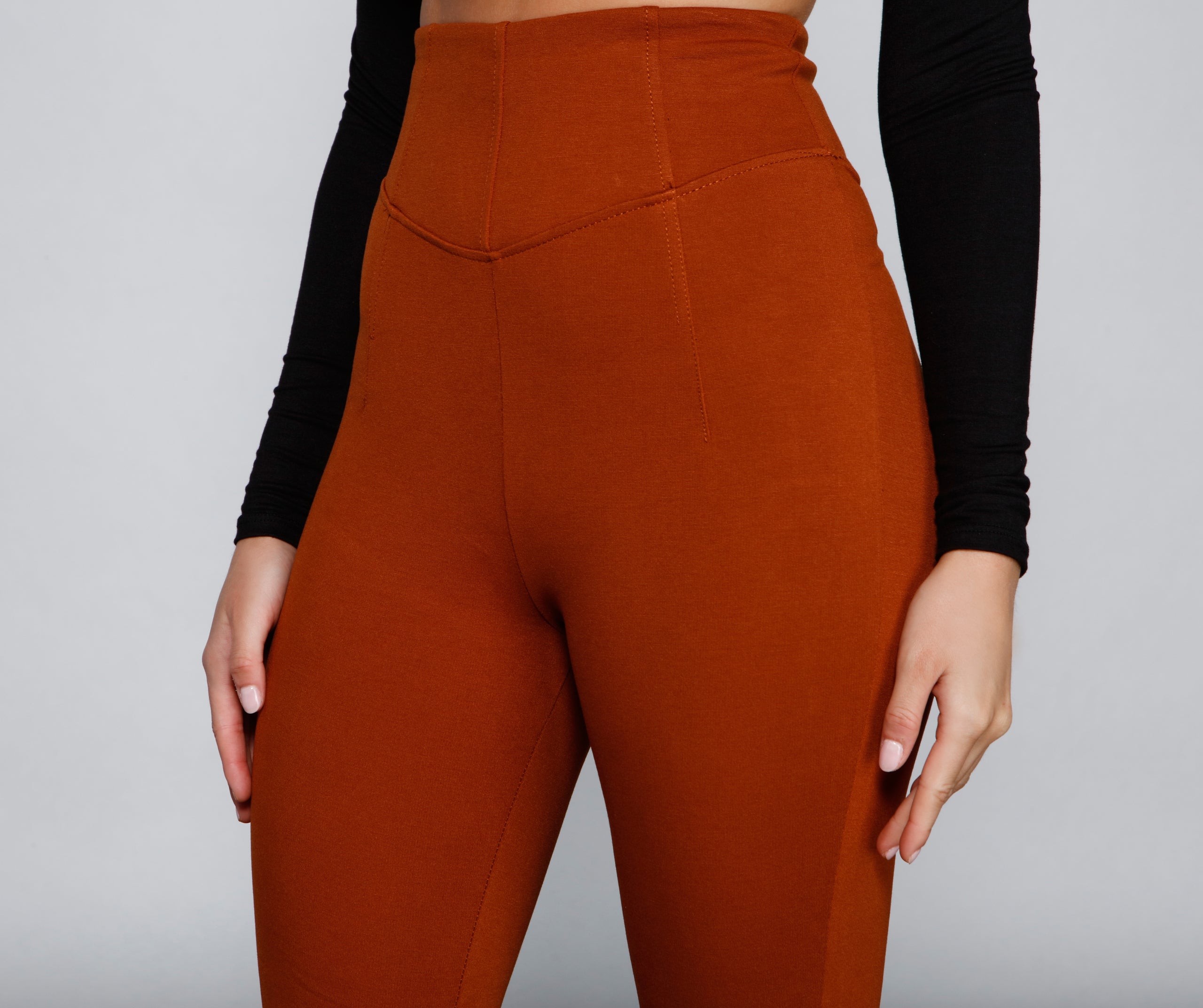 Classic High Waist Ponte Knit Leggings