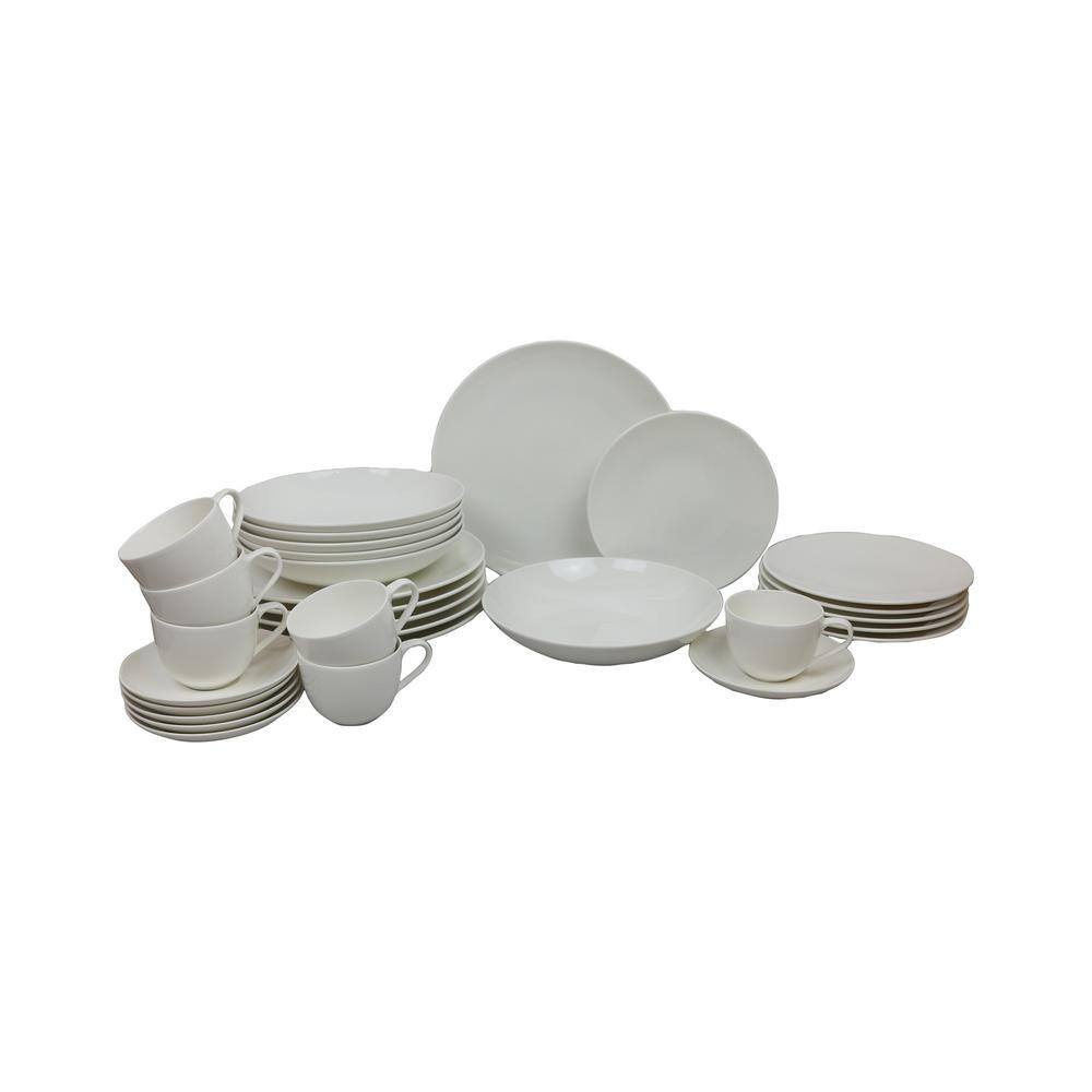 Villeroy  Boch 30-Piece For Me White Dinnerware Set includes 6 of each dinner plates salad plates pasta bowls cups and saucers 1041537174