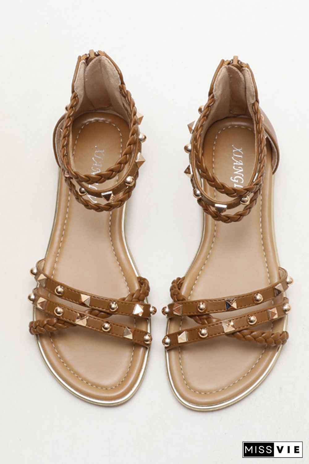 Rivet Boho Open Toe Flat Sandals Wholesale