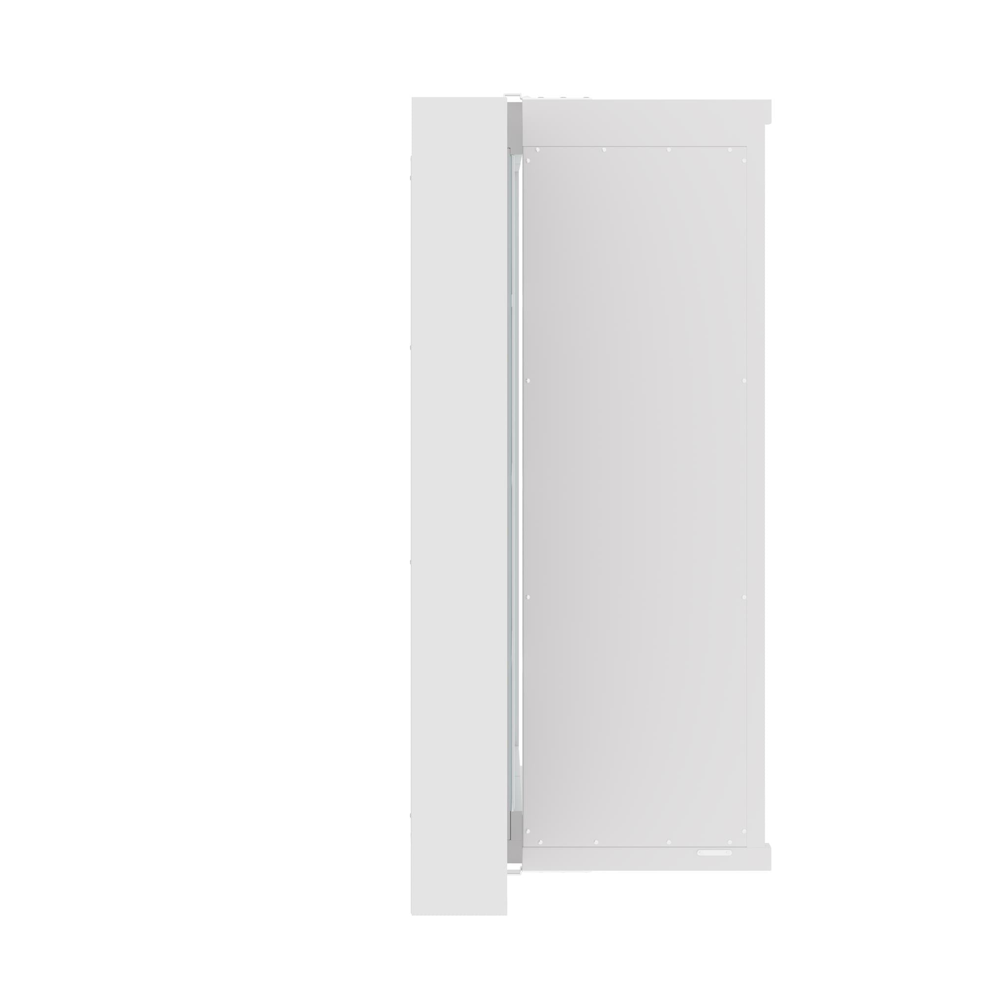 DHP Otum Bathroom 3 Door Mirrored Medicine Cabinet and Organizer, Surface Mount Wall Storage, White