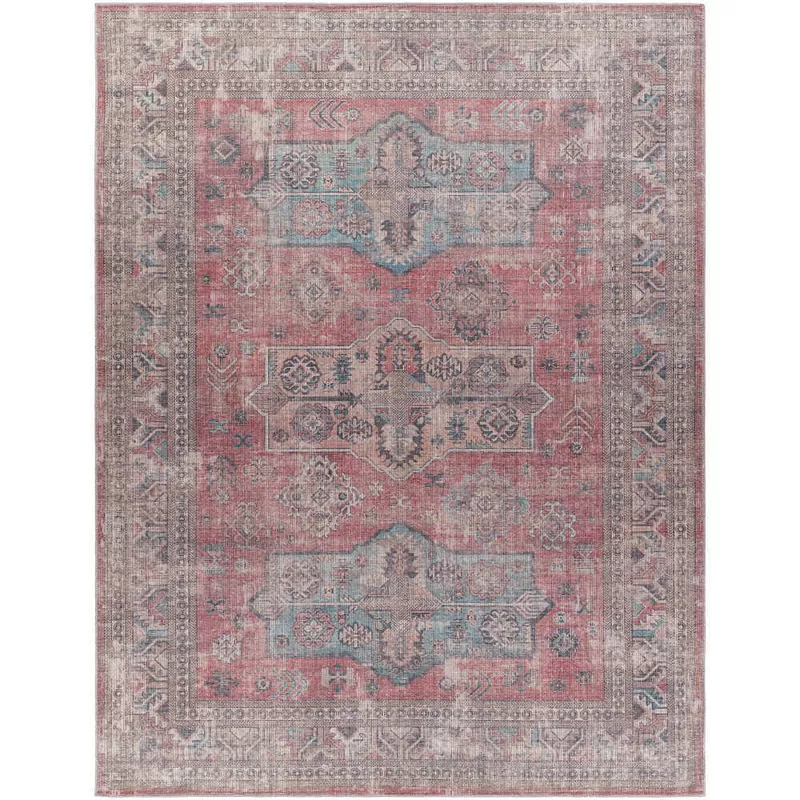 Merom Traditional Washable Area Rug