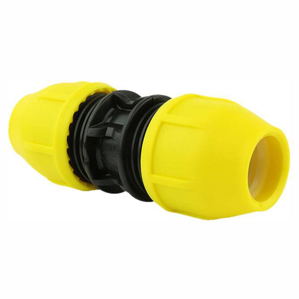 HOME-FLEX 34 in. IPS DR 11 Underground Yellow Poly Gas Pipe Coupler 18-429-007