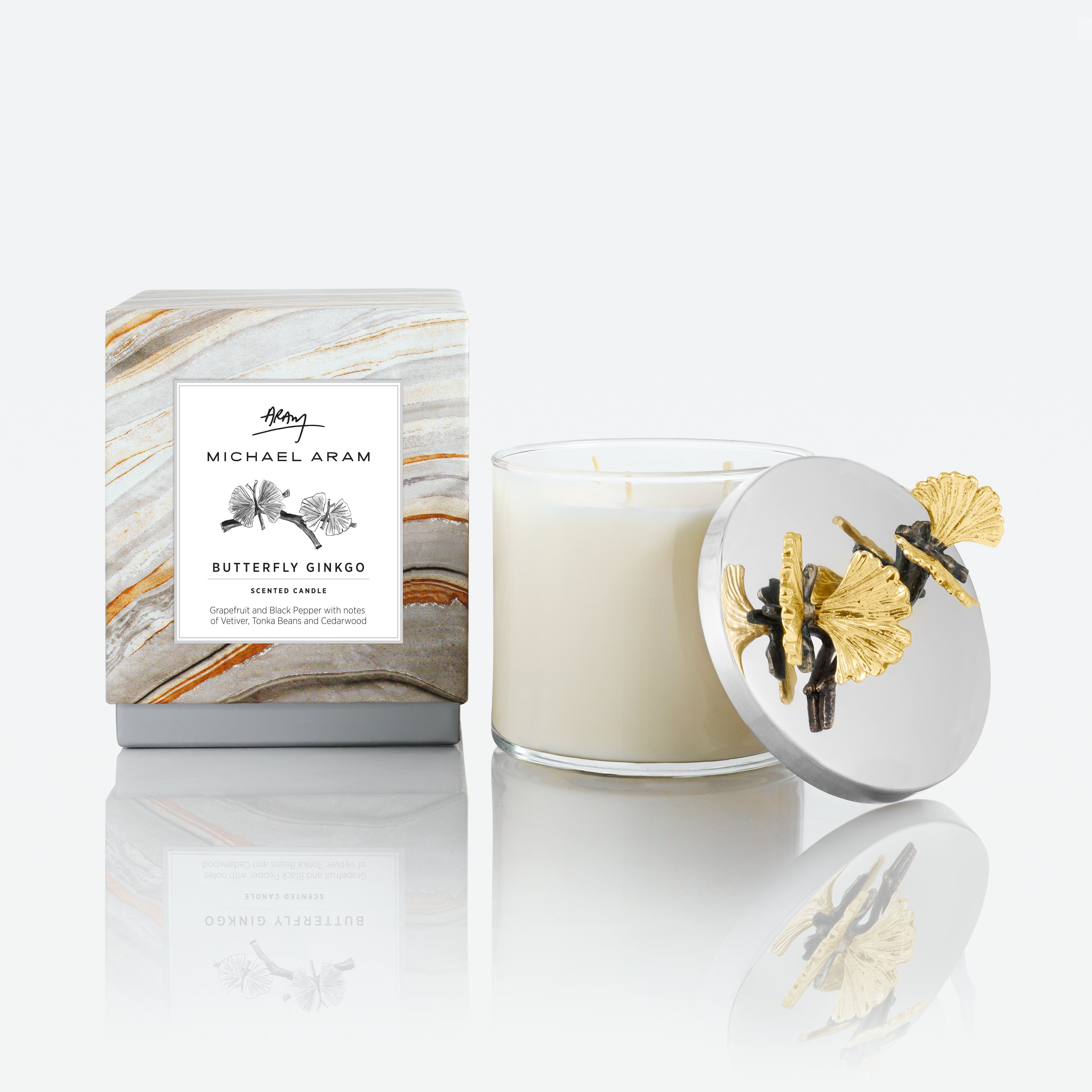 Butterfly Ginkgo Candle