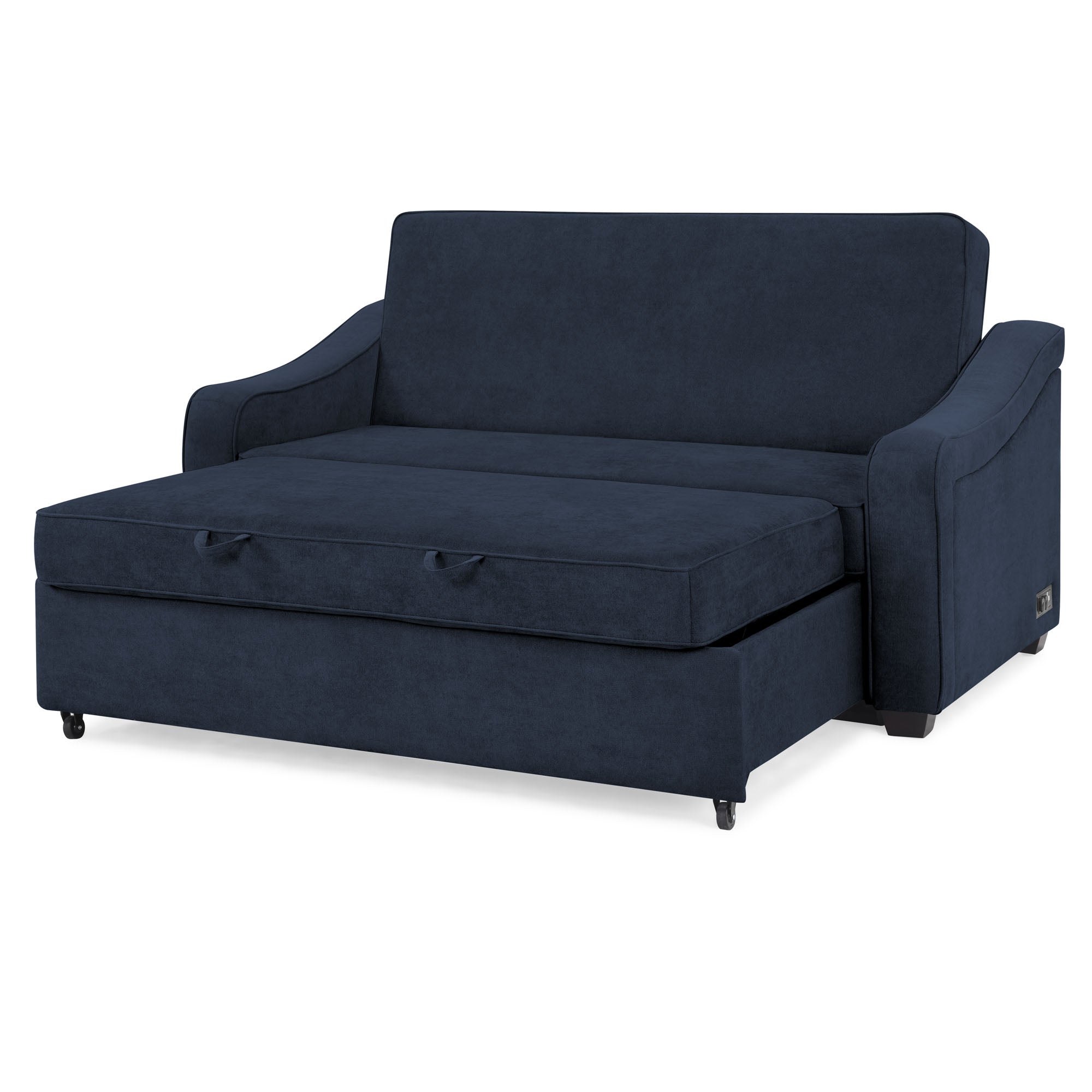 Serta Moreland Modern Sofa Sleeper, Navy Blue Fabric