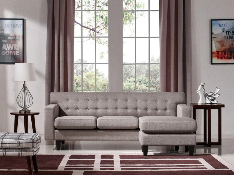 Heidi Modern Fabric Sofa and Ottoman Set   Transitional   Sofas   by V.S.D Furniture  Houzz