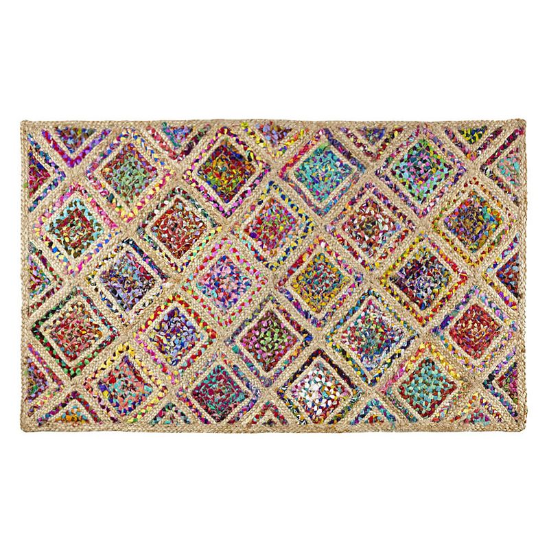 Better Trends Diamond Jute Reversible Rug