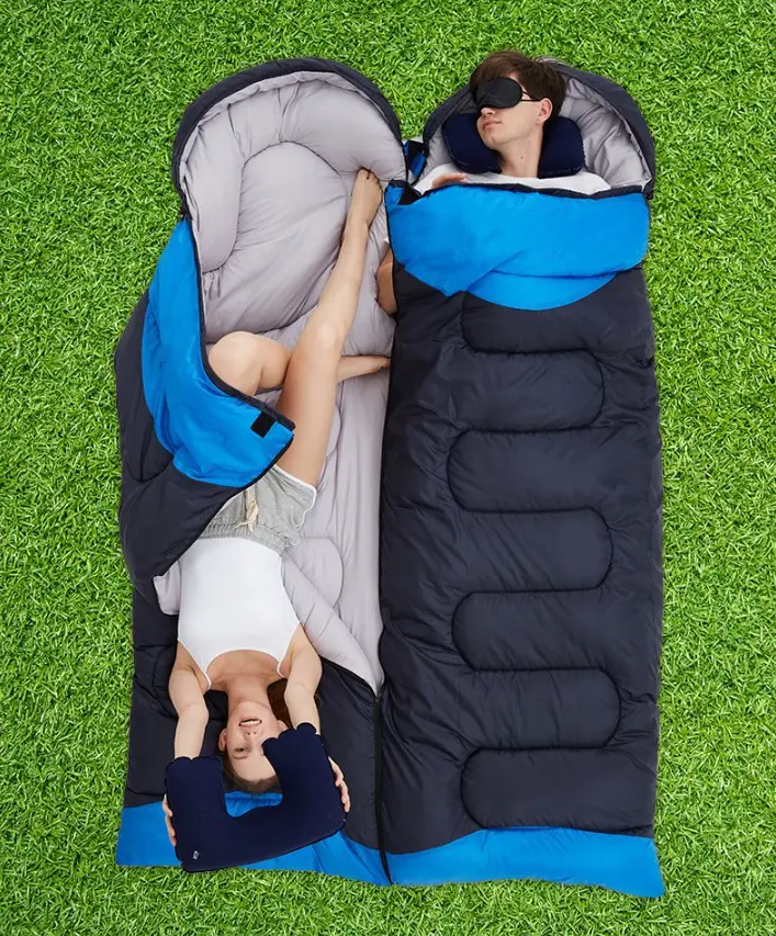 Factory Price Adults Spring Autumn Outdoor Camping Sleeping Bags Portable Single Person Sleeping  Bag