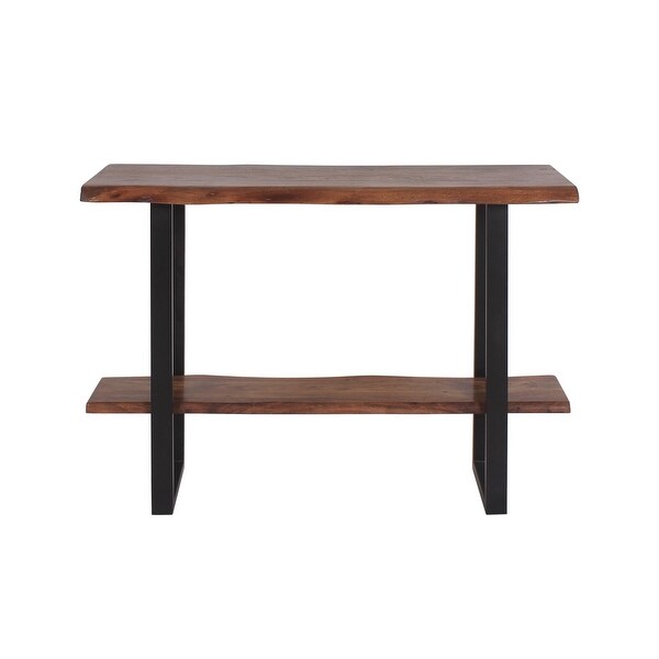 Sofi Acacia Wooden Console With Iron Legs