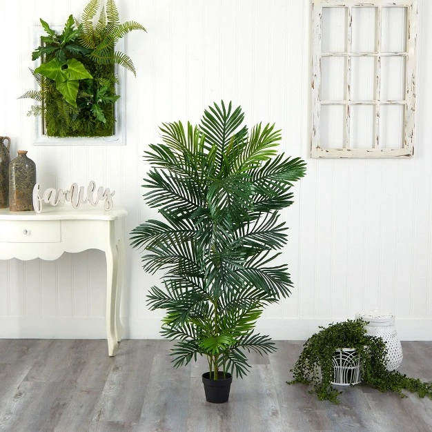 Nearly Natural 5-ft Areca Artificial Palm Tree Uv Resistant (indoor/outdoor)