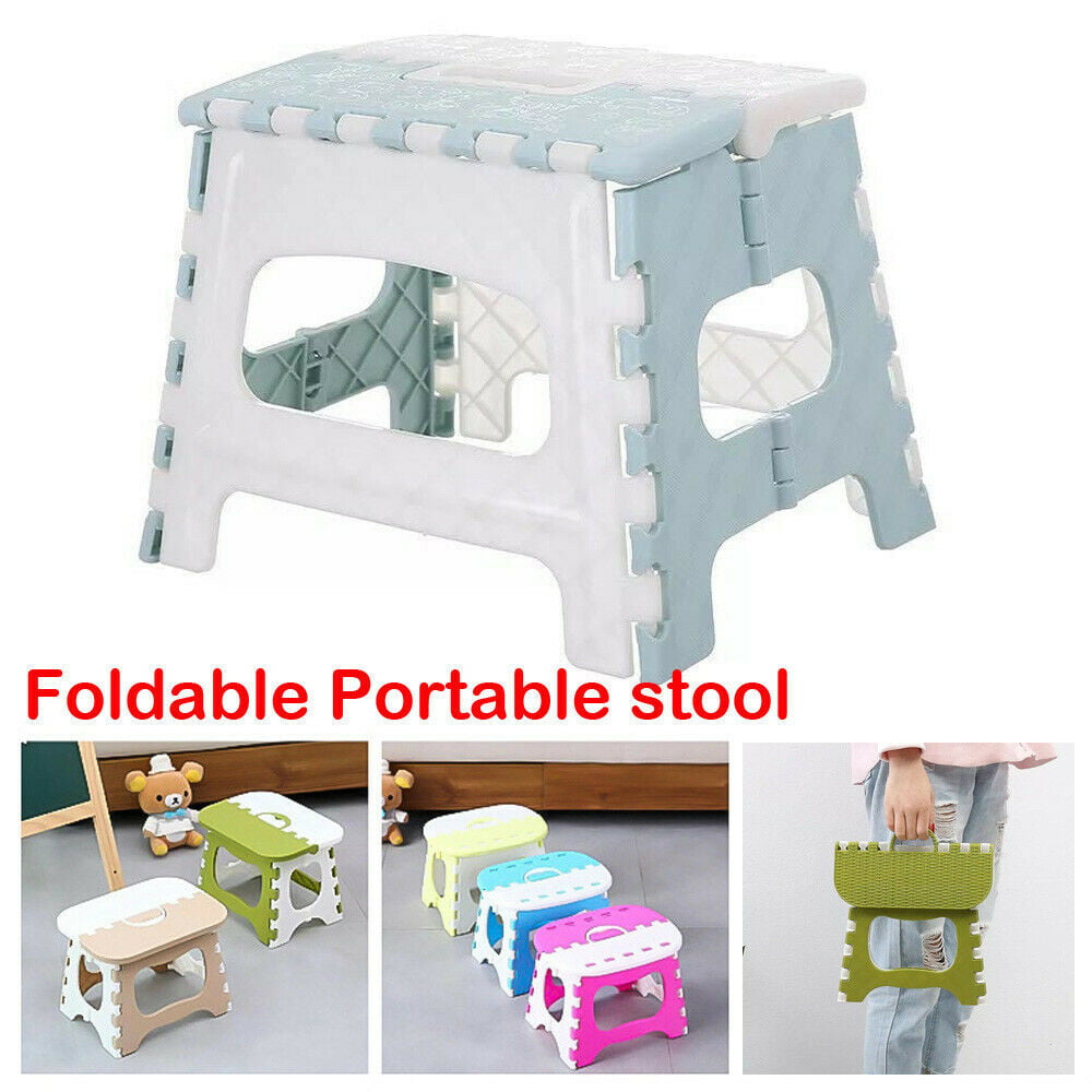 SUNSIOM Collapsible Folding Plastic Kitchen Step Foot Stool with Handle - Adults/Kids