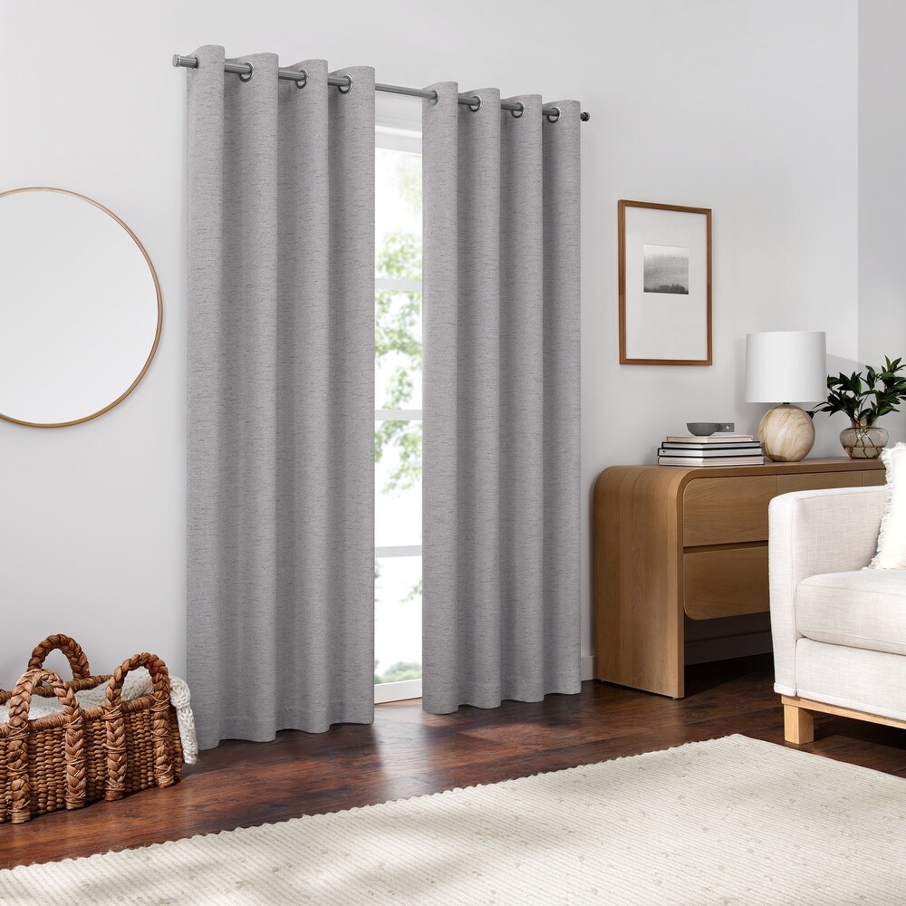 Eclipse Lawson Arm   Hammer Odor Neutralizing Blackout Grommet Curtain Panel