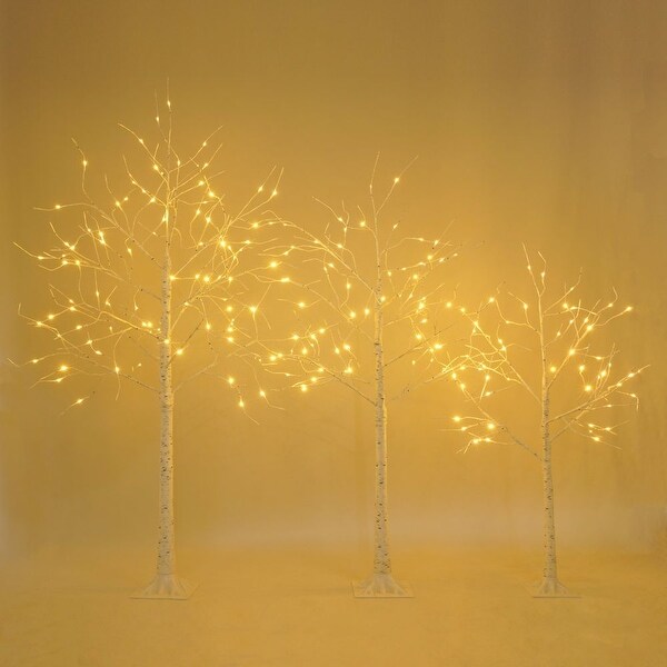 4 FT 48 LED/5 FT 72 LED/6 FT 96 LED Artificial Lighted Birch Tree