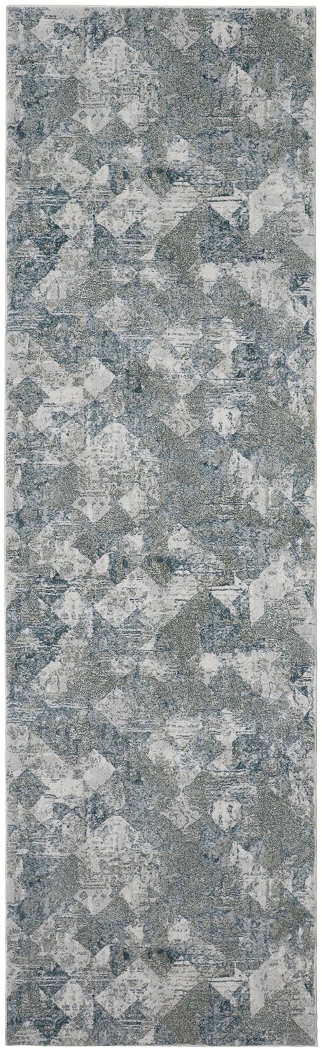 Halton Green and Ivory Rug by BD Fine