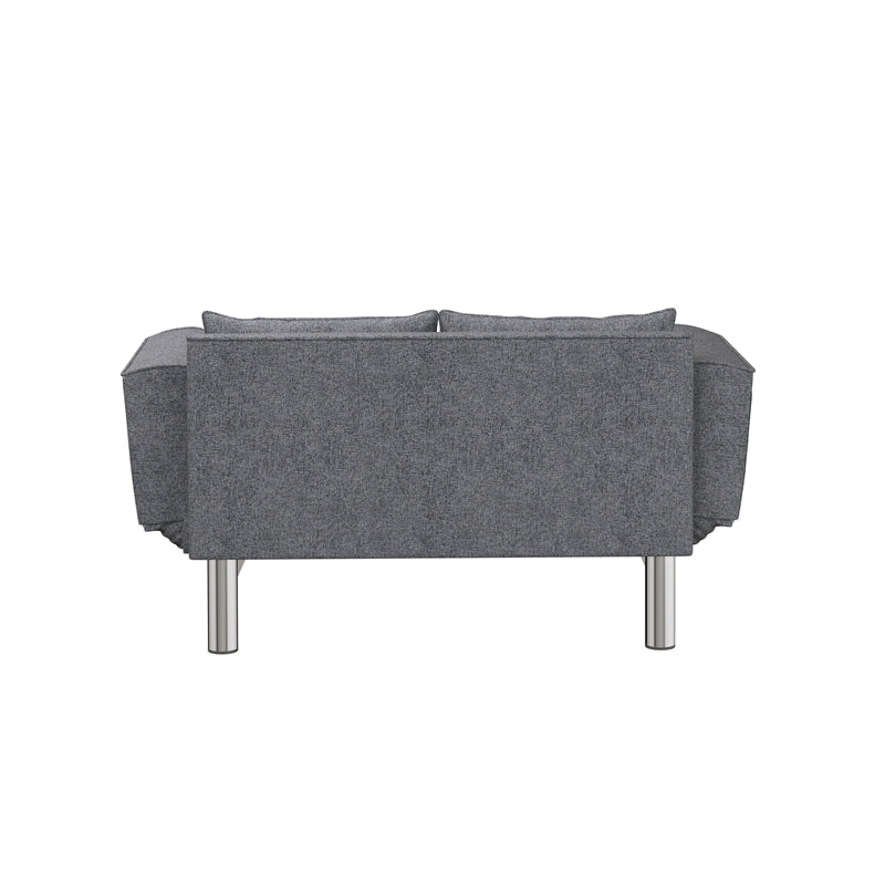 Lifestyle Solutions Serta Morrison Convertible Sofa in Dark Gray Fabric