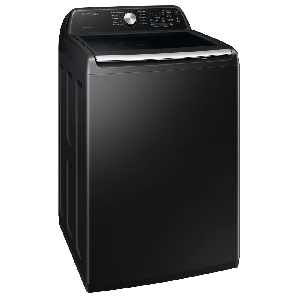  4.7 cu.ft. Large Capacity Smart Top Load Washer with Active WaterJet in Brushed Black WA47CG3500AV