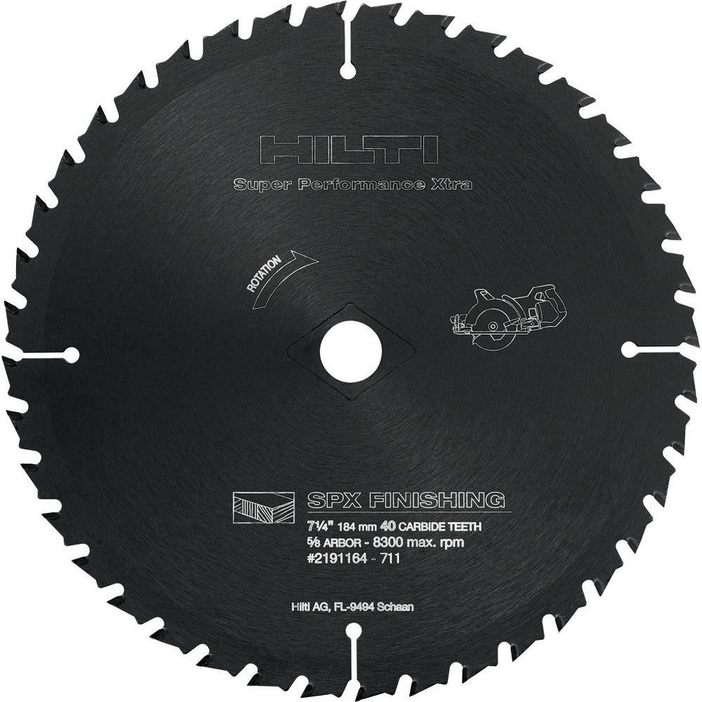 Hilti 7-14 in. 40-Teeth Carbide Tipped SPX Fine Finishing Circular Saw Blade (15-Pieces) 3595393