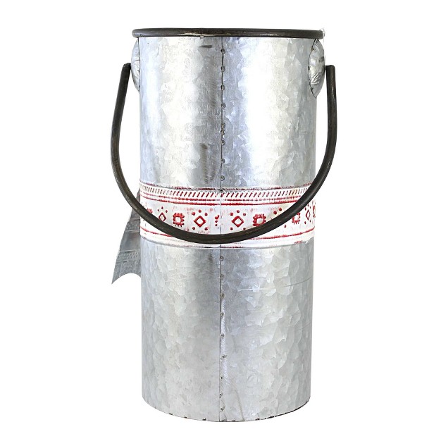 Christmas Galvanized Metal Snowman Container Transpac