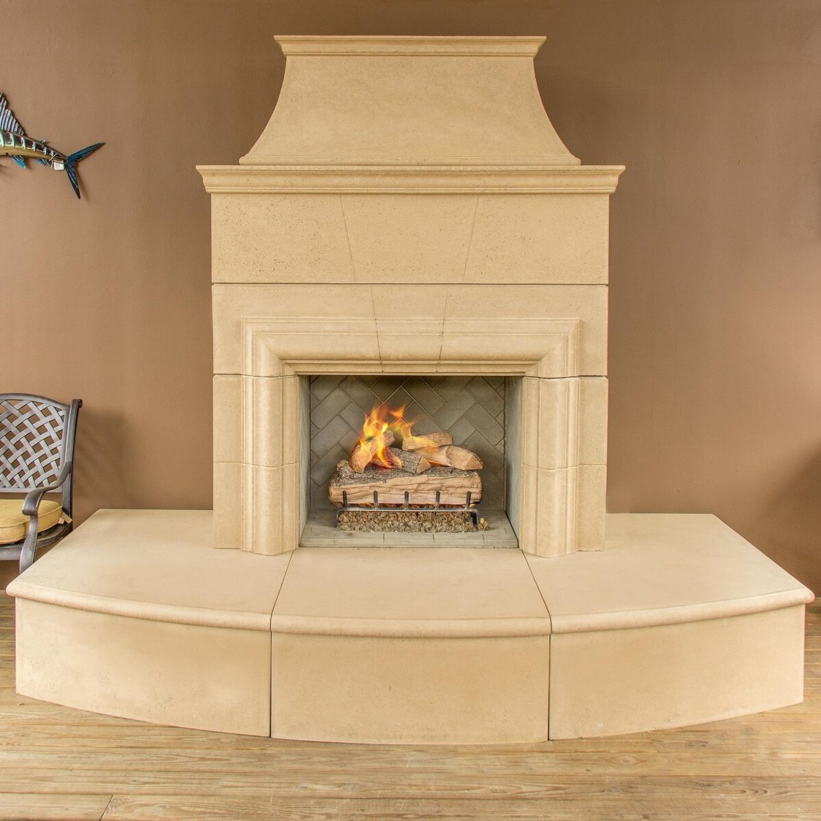 American Fyre Designs Cordova 110-Inch Outdoor Natural Gas Fireplace