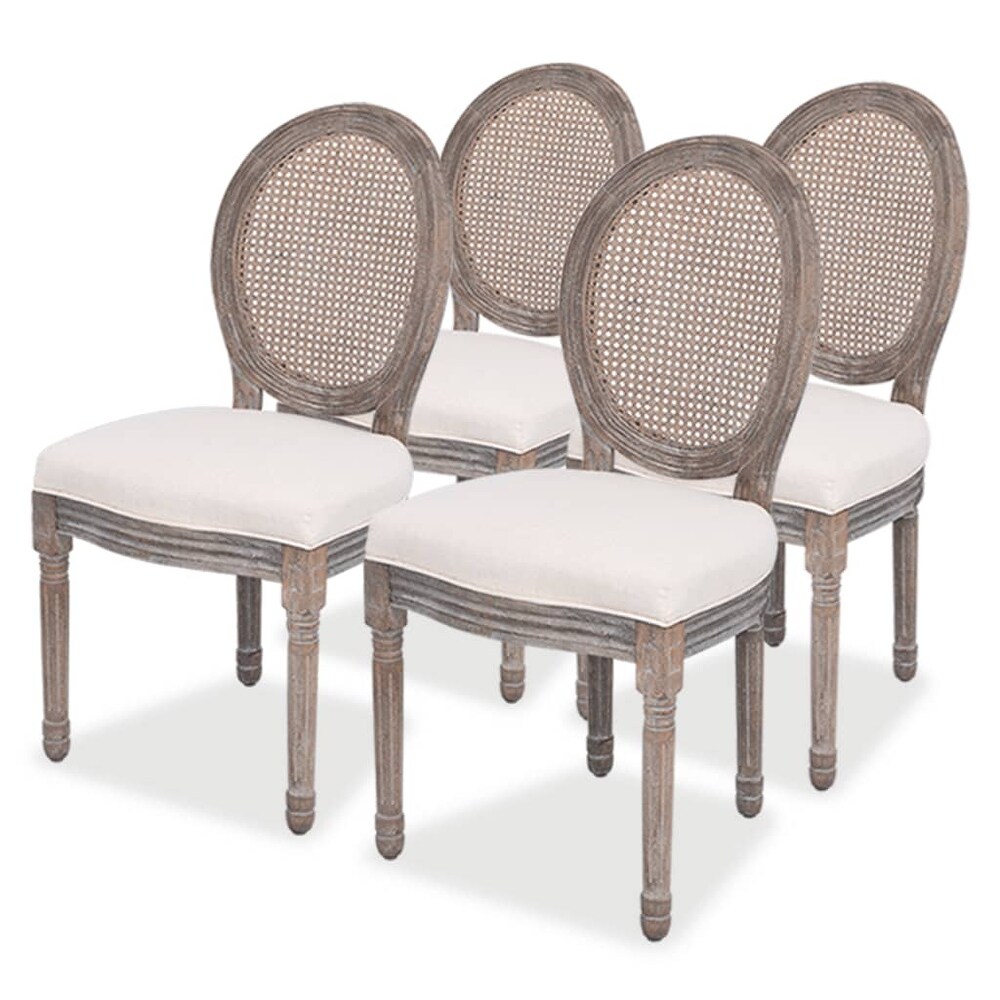 vidaXL Dining Chairs 2/4/6 pcs Cream Fabric