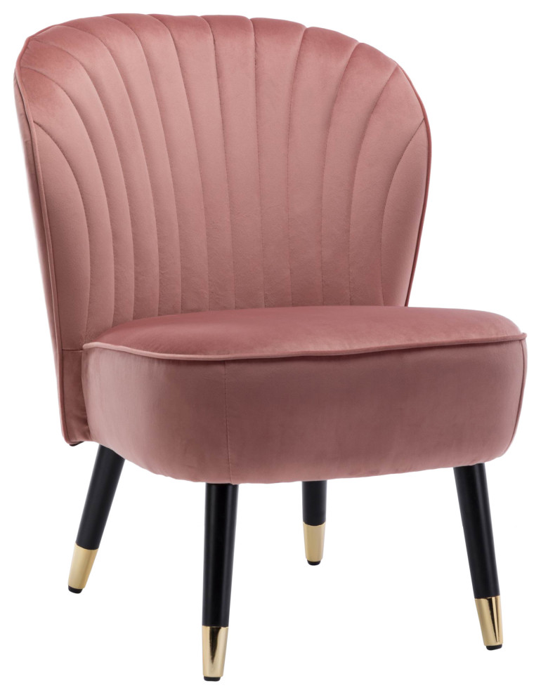 Omax Decor Jane Velvet Accent Chair   Midcentury   Armchairs And Accent Chairs   by Omax Decor  Houzz