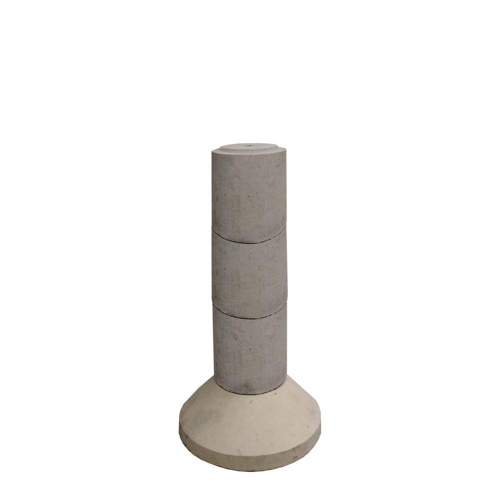 EZ Tube 4-Section 40 in. Stackable Precast Concrete Pier-Type Footing EZTUBE4