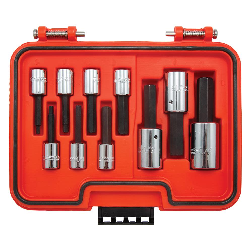 Proto Socket Set 3/8 and 1/2 DR 10pc SAE HEX ;